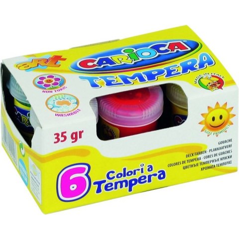 FARBY TEMPERA CARIOCA 35 G X 6 KOLORÓW