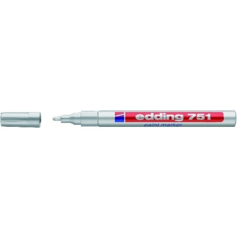 MARKER OLEJOWY EDDING 751 ALUMINIUM, SREBRNY