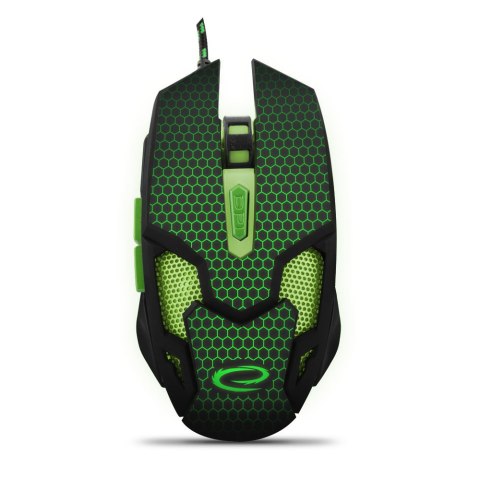 ESPERANZA MYSZ PRZEWOD. GAMING LED 6D OPT. USB COBRA ZIELONA