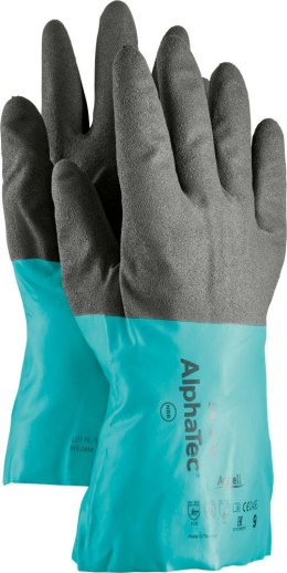 Rękawice AlphaTec 58-270, rozmiar 10, czarna/zielona (12 par)