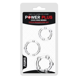 PIERŚCIENIE Power Plus Triple Beaded Ring Set 24-0139
