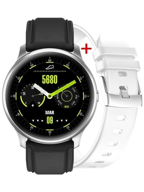 SMARTWATCH G. Rossi G.RSWSF1-3C1-1 silver/black + dodatkowy PASEK (zg309a)