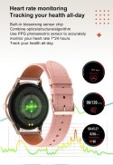 SMARTWATCH DAMSKI PACIFIC 18-5 - BRANSOLETA + PASEK: Srebrna / Różowy (sy015e)